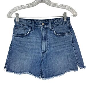 Joe’s Jeans Blue Denim Fringed Raw Hem 3.5" Shorts Size 25 Women's